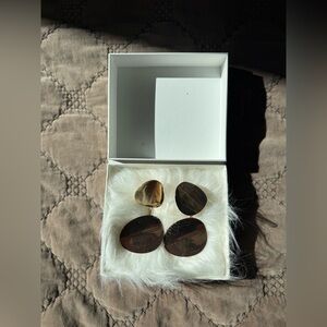Celine Gold Phoebe Philo Petales Earrings with Box (AUTHENTIC, HARD TO FIND)
